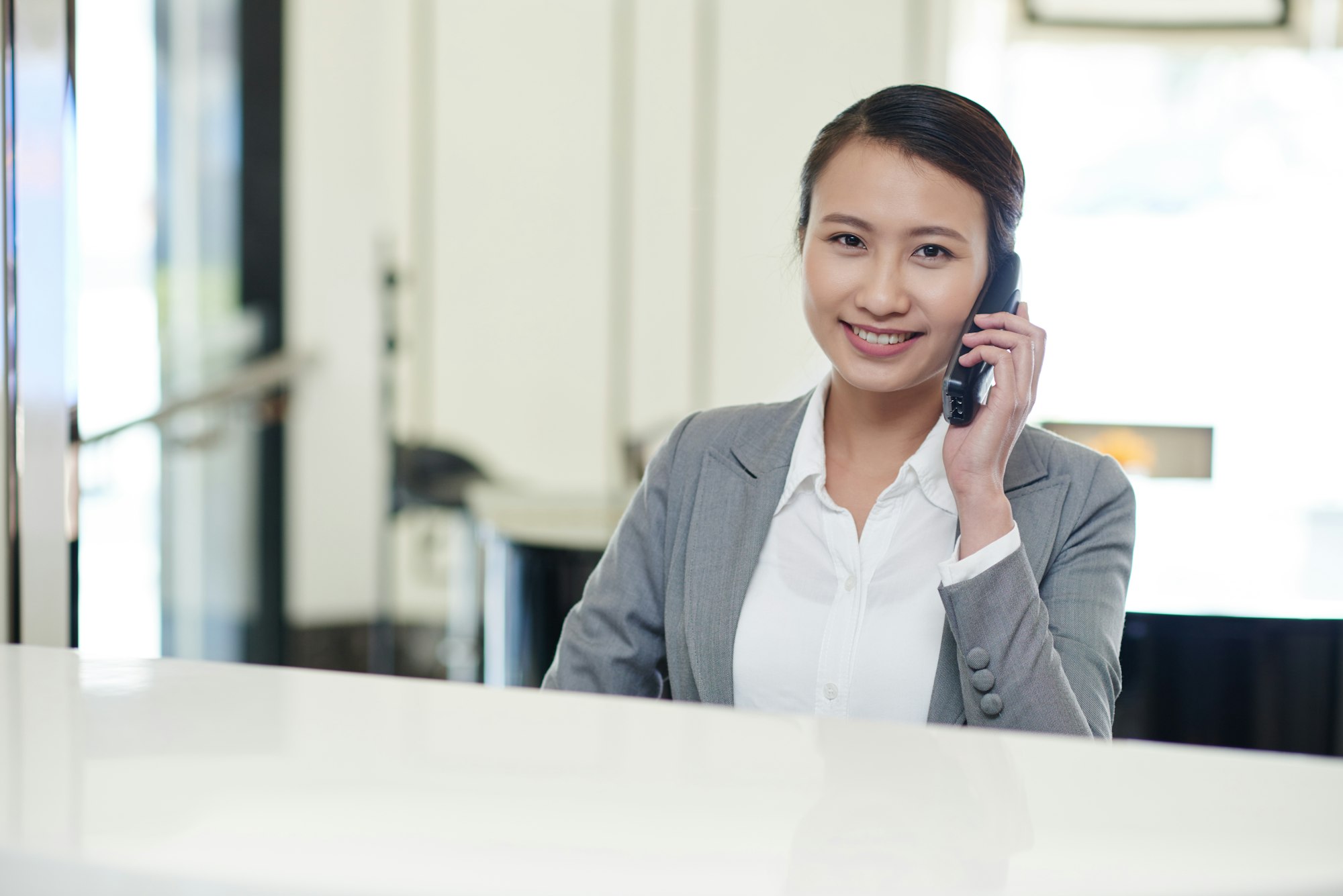Calling receptionist